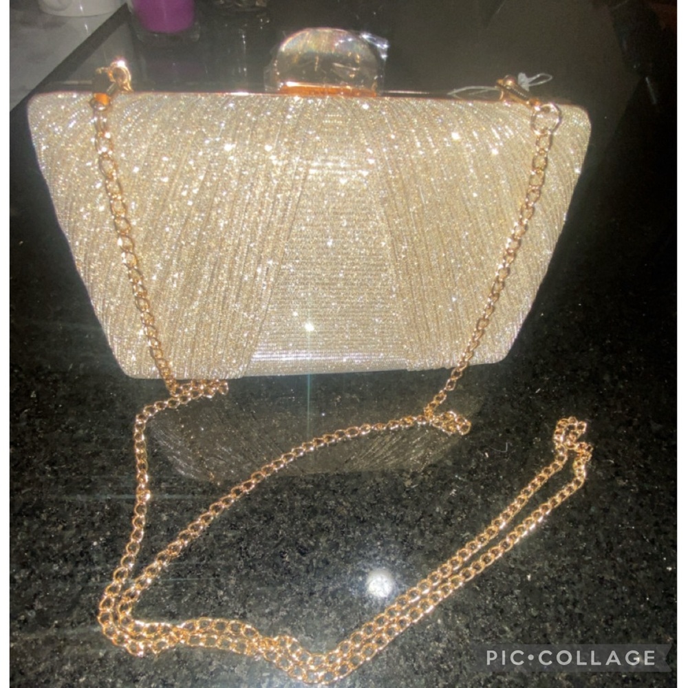 Elegant Gold Evening Clutch NWT